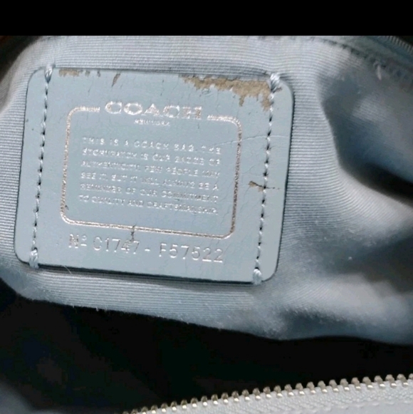 Coach Light Blue Tote Bag - Picture 4 of 4